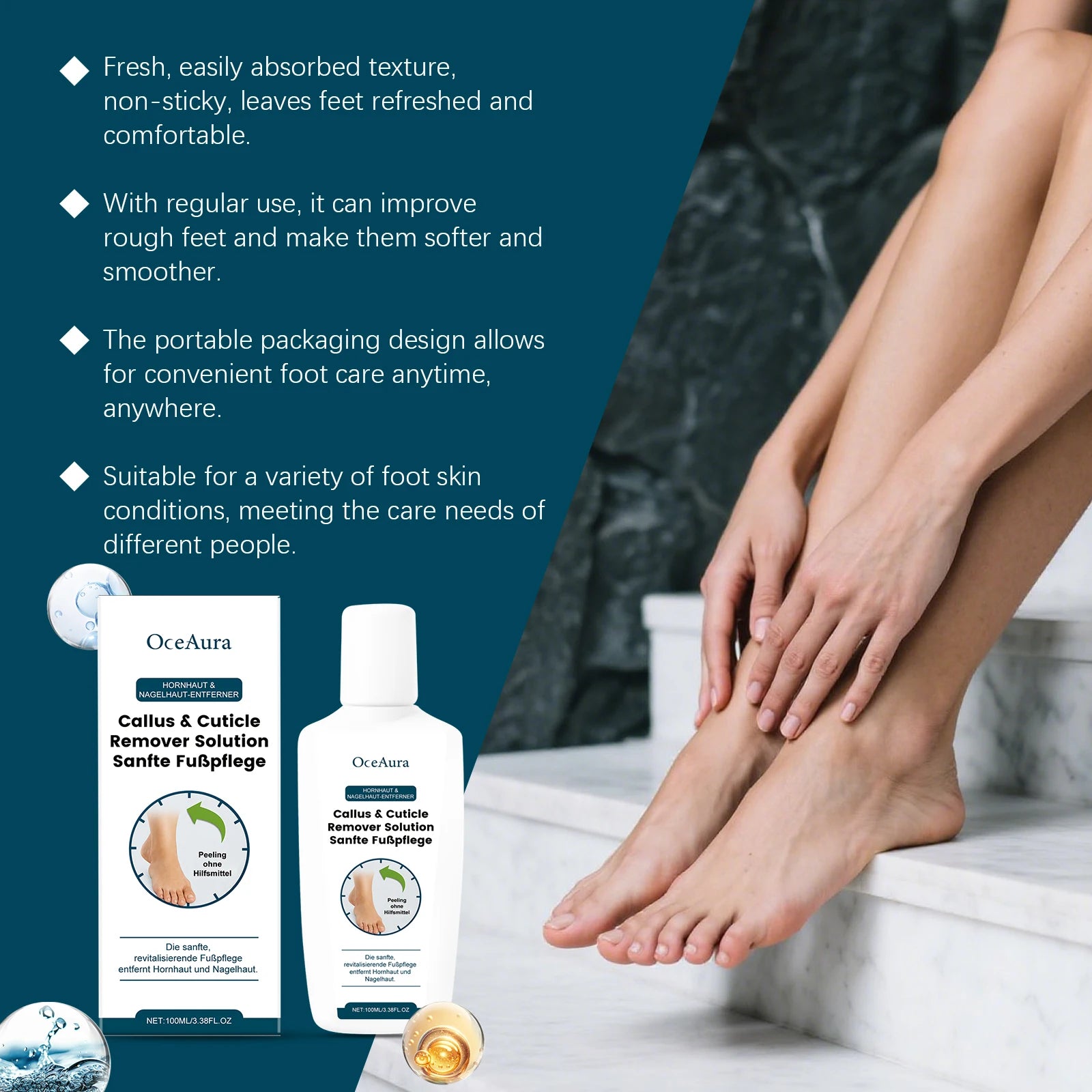 OCEAURA Foot Cuticle & Callus Remover