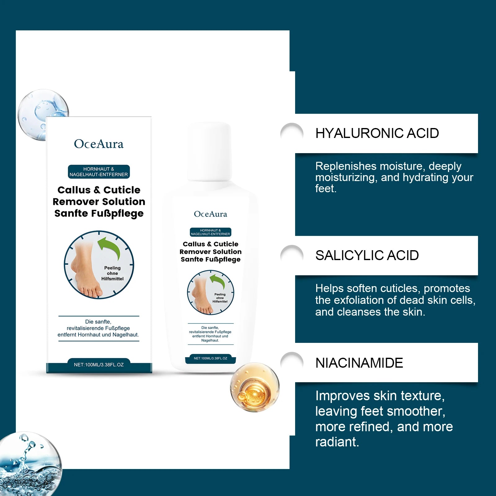 OCEAURA Foot Cuticle & Callus Remover