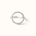 Huitan Round Design Women Ring Simple Style Wedding Party Elegant Finger Accessories Inlaid Shiny CZ Fashion Versatile Jewelry